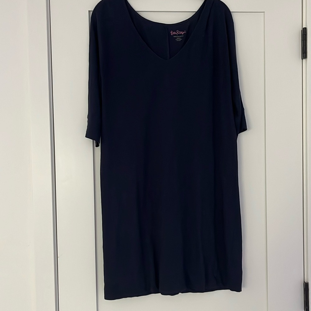 Lily Pulitzer navy blue cotton dress, small